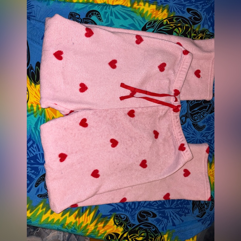 Pink Heart Pajama Pants🌸